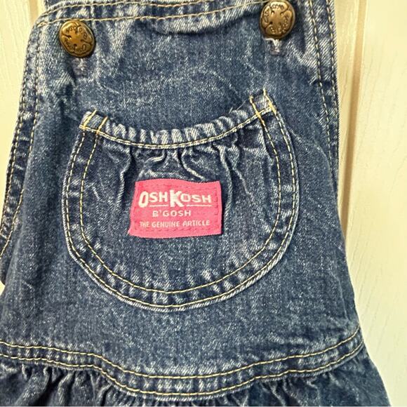 OshKosh B’Gosh Girls Vintage Denim Overall Dress - Picture 2 of 7